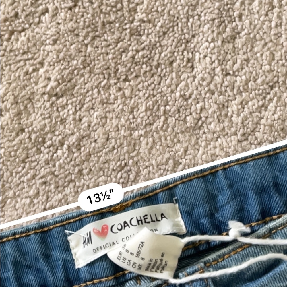 H&M x coachella star print Jean shorts - Picture 7 of 8